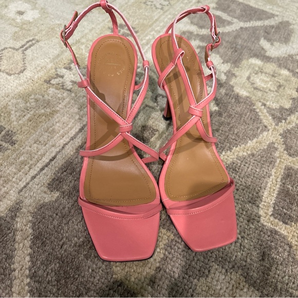 ATP Atelier All Tomorrow's Parties Lapedona Strappy Pink Sandals Heels 40 9 $425 - Picture 3 of 8